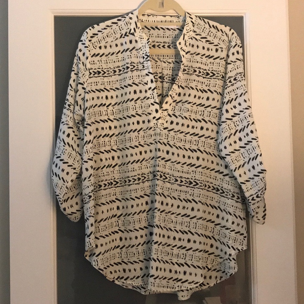 Lush woven top with tan rolled sleeves Nordstrom